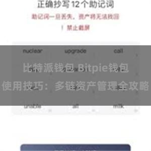 比特派钱包 Bitpie钱包使用技巧：多链资产管理全攻略