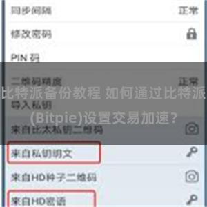 比特派备份教程 如何通过比特派(Bitpie)设置交易加速？