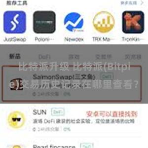 比特派升级 比特派(Bitpie)交易历史记录在哪里查看？