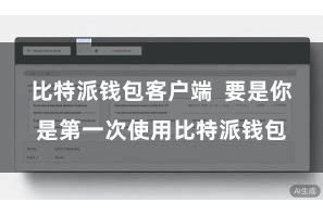 比特派钱包客户端  要是你是第一次使用比特派钱包