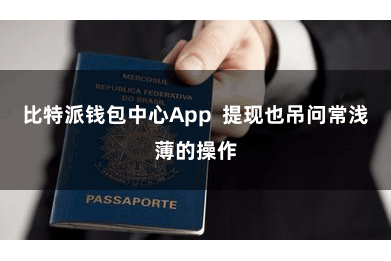 比特派钱包中心App 提现也吊问常浅薄的操作