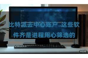 比特派去中心账户  这些软件齐是进程用心筛选的